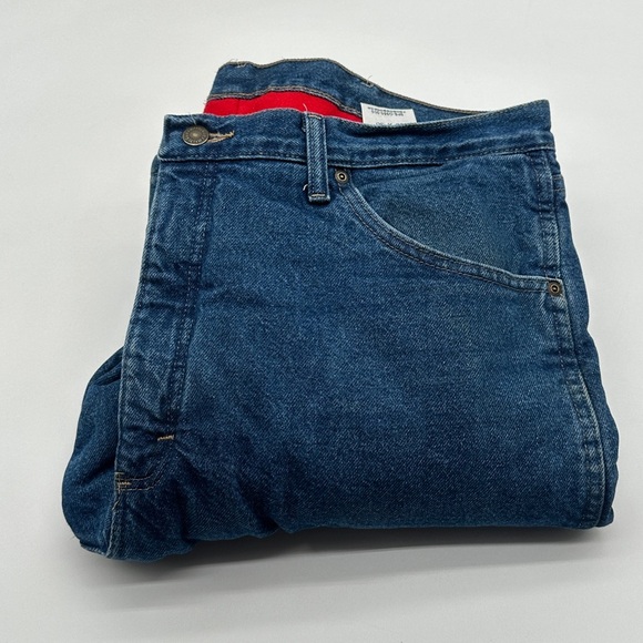 Vintage LL Bean Fleece Lined Jeans- Red Fleece Lined size 38 x30 - Picture 7 of 7